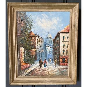 Oil Louis Anthony Burnett Paris View Of The Pantheon Parisian Scene