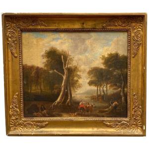 Oil On Canvas French School Early 19th Century Palmette Undergrowth