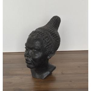 Africanist Workshop Sculpture Woman With Hair 1940 By G. Bel