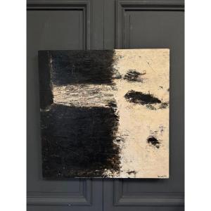 Oil On Panel By Philippe Gentils 1999 Le Loch Modern Composition