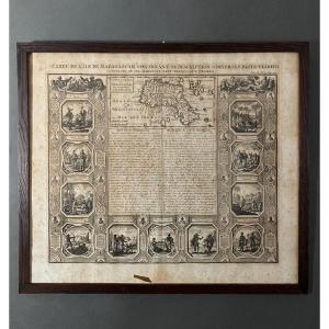18th Century Map Of The Island Of Madagascar