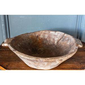 Monoxyl Cup In Carved Wood 20th Century Popular Art