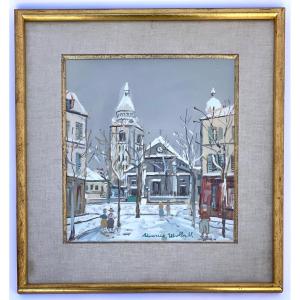 Maurice Utrillo Process Saint-pierre Church In Montmartre Under The Snow