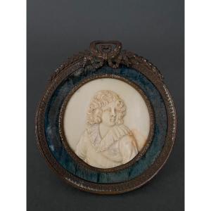 Medallion Of The King Of Rome Napoleon II After Isabey Carved In The Mass