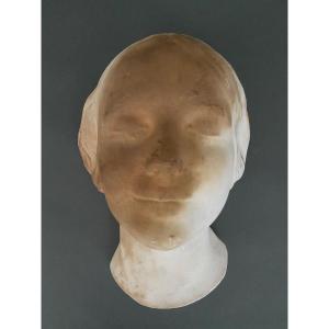 Plaster Woman's Face 1930 Double Patina