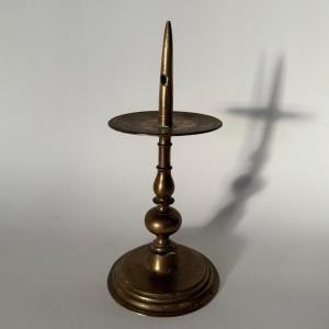 16th Century Gilt Bronze Candlestick