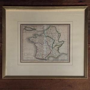 Color Map Of Gallia Antiqua, 19th Century