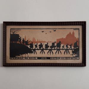 Color Lithograph By Hansi Crossing The Rhine 1918