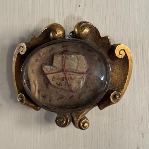 18th-century Louis XV Bronze Reliquary With Antique Seal