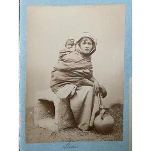 4 Old Photographs, Portraits Of Women And Children, Tunis, Biskra