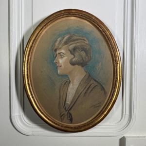 Watercolor On Paper, 1930, Portrait Of A Woman, Paris