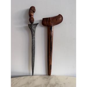 Indonesian Kris, Madura Island, Greater Sunda Islands, Carved Handle