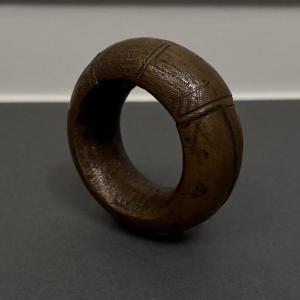 Finely Engraved Bronze Slave Bracelet From Africa
