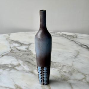 Soliflore Vase In Sandstone 1960 Vallauris 