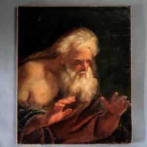 Oil On Canvas Portrait Of A Man, Mythology, 17th Century 