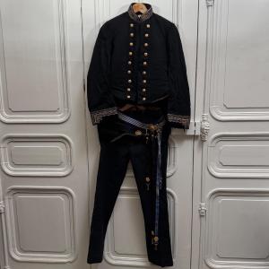 Third Republic Naval Officer's Uniform: Jacket, Trousers, Vest, Belt 
