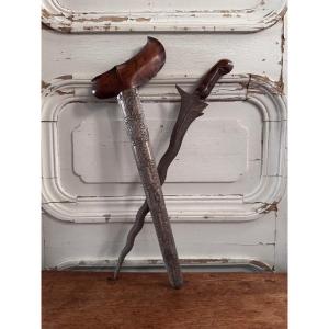 Indonesian Dagger Or Sword, Kreiss Or Kriss, With An Ornate Sheath 