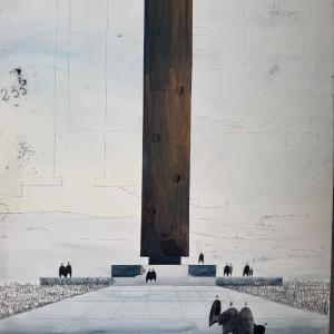 Architectural Drawing Project From 1960 By René Vachez Depicting A Tower