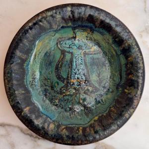 Plate By Paul Yvain (1919-2007) Keraluc Quimper 