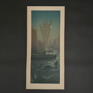 Lithograph By Henri Rivière The First Quarter