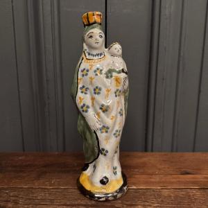 18th-century Nevers Faience Virgin Mary After Childbirth