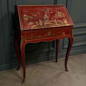 19th-century Napoleon III Slant-front Secretary Desk Enhanced With Chinese Decorations 
