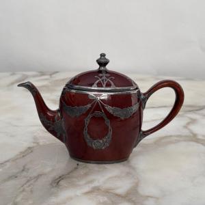 Lenox Art Nouveau English Teapot With Metal Mount
