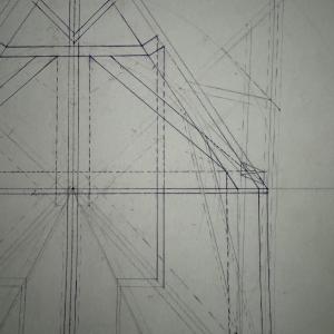 Drawings Or Plans Of A 19th-century Compagnon Du Devoir Carpenter.