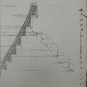 Drawing Or Blueprint Of A 19th-century Compagnon Du Devoir Carpenter.