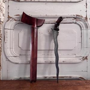 Kriss Dagger Early 20th Century Bali Malésie In Exotic Wood