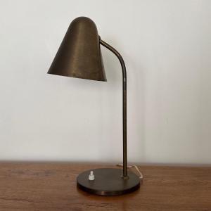 Table Lamp By Jacques Biny 1950 Gilded Metal
