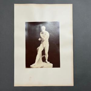 Photo Albumen Sculpture Damoxene Vatican Museum 19th Century