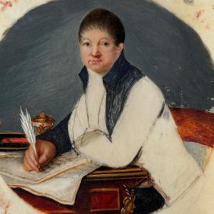 Early 19th Century Miniature Of A Man Writing