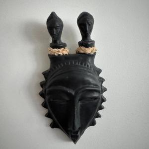 Africanist Mask By Jacques Sagan Vallauris Black Ceramic