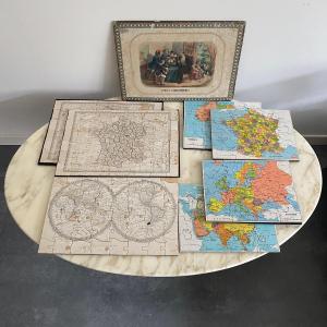 19th Century Map Puzzle Box