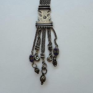 Ottoman Silver Pendant With Enamelled Pendants