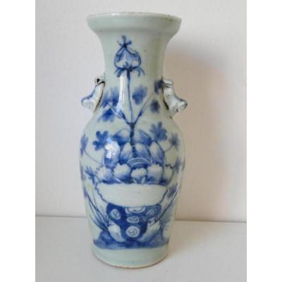 Vase Blue And White China A Decor Of Ancient Foliage