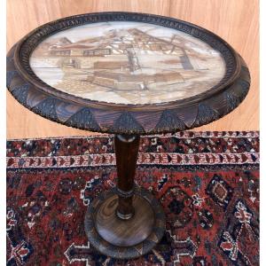 Guéridon Décor D’alsace