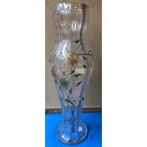 Baccarat Enameled Vase