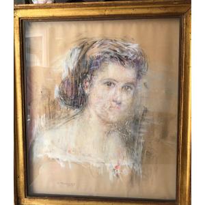 Portrait Signé M Terouanne 