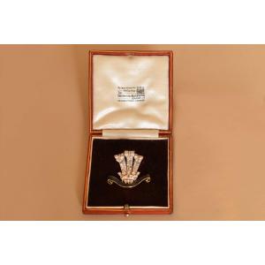 Prince Of Wales Brooch – Gold, Platinum, Diamonds And Enamelled Rubies