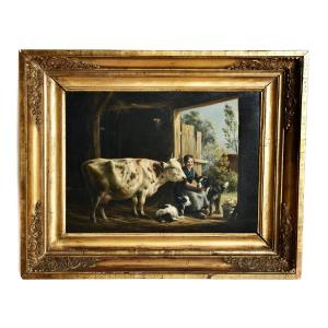 Painting On Wood, First Half Of The 19th Century, Henriette Geertruida Knip