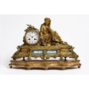 Gilded Bronze Clock