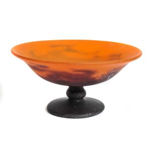 Glass Paste Cup Signed Muller