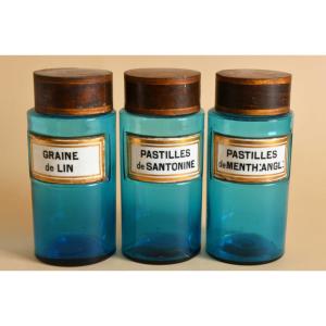  Three Antique Apothecary Jars