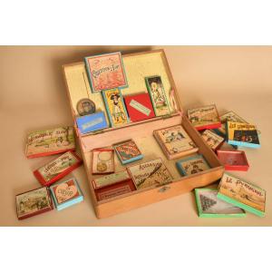 Box Of Several Late 19th Century Games