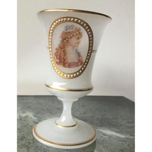 Glass In Soapy Opaline Nineteenth Charles X Period.