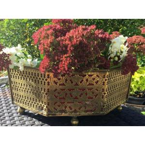 Small Brass Jardiniere Work, Netherlands, XIXth