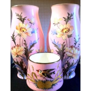 Trim X3 In Opaline (39 Cm), Art Nouveau, 1900 Period