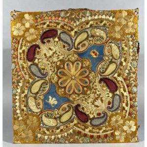 Embroidery, Decorated With The Plumet Of The Prince Of Wales And The Imperial Crown. Late 19th Century